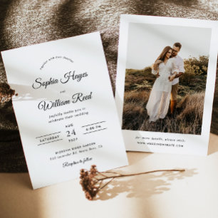 Invitación Boda Minimalista de Boho