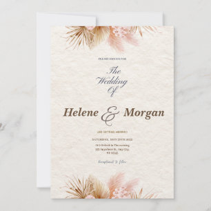 Invitación Boda Minimalista de Boho