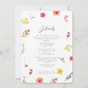 Invitación Boda minimalista de cercado de primavera de flores