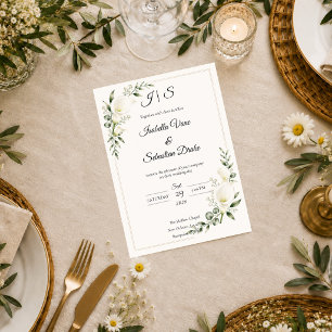 Invitación Boda Minimalista de Elegante Cala
