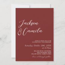Boda Minimalista de Fotos en Burgundy