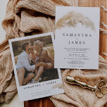 Invitación Boda minimalista de Grass Boho Light Pampas<br><div class="desc">La invitación a la boda minimalista Boho Light Pampas fue rústica, pero con un toque moderno, la invitación a la boda de pampas pampas de color claro, con un adorable arreglo acuático. Este diseño también incluye la foto de la pareja e información adicional en la parte posterior. Esta bohemia pampas...</div>