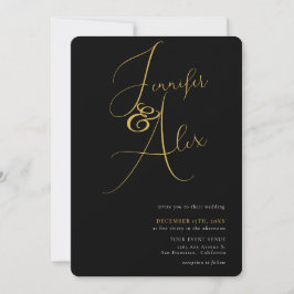 Invitación Boda Minimalista de Guión Simple Collage de Fotos 