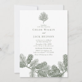 Invitación Boda Minimalista de invierno rusa