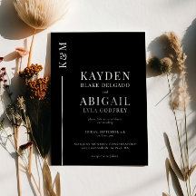 Boda Minimalista de línea limpia negra