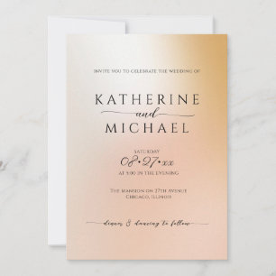 Invitación Boda minimalista de Ombre