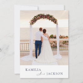 Invitación Boda Minimalista de Oro Rosa Moderno con Fondo Neg