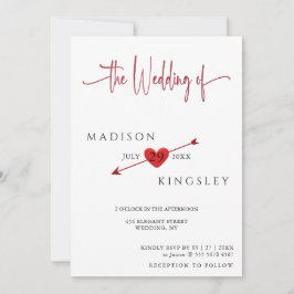 Invitación Boda minimalista de presupuesto floral floral de f