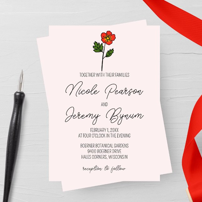 Invitación Boda Minimalista de Primrose (Subido por el creador)