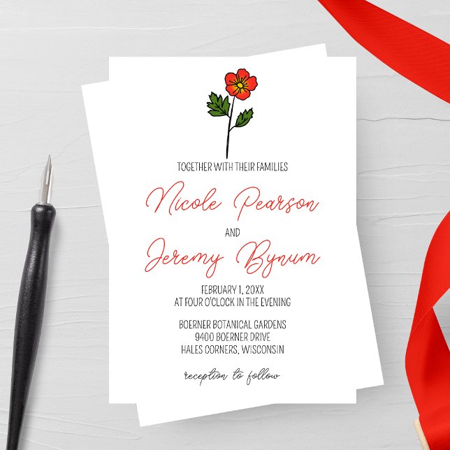 Invitación Boda Minimalista de Primrose (Subido por el creador)