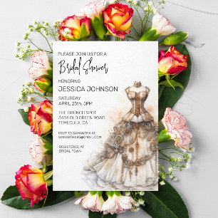 Invitación Boda Minimalista de Steampunk Moderno