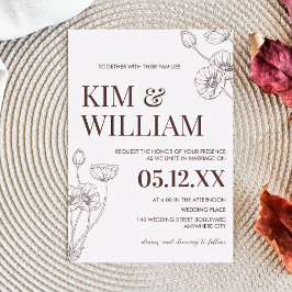Invitación Boda minimalista de Terracotta Boho