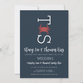 Invitación Boda minimalista de Tipografía de Broil Crab