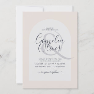 Invitación Boda Minimalista del arte de la tipografía moderna