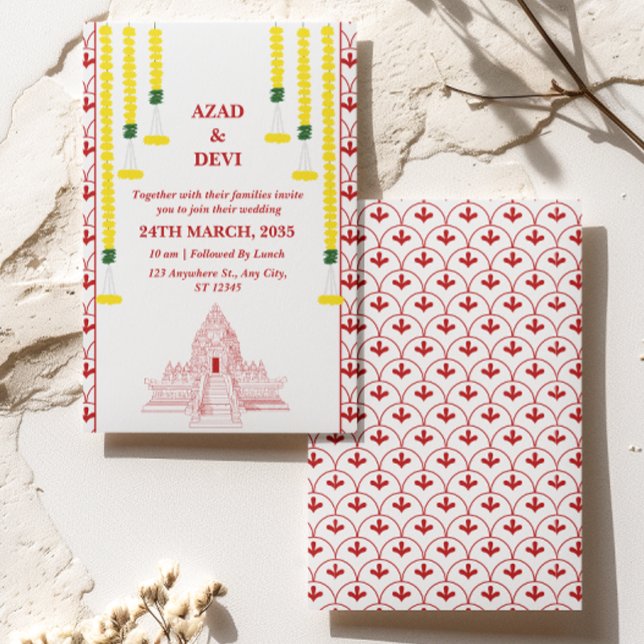 Invitación Boda Minimalista del Sur de la India  (Subido por el creador)