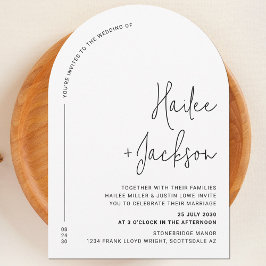 Invitación Boda minimalista Diseño moderno y sencillo
