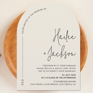 Invitación Boda minimalista Diseño moderno y sencillo