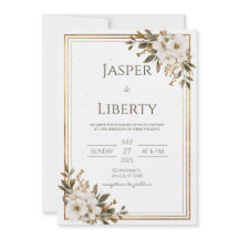 Boda minimalista dorada blanca floral rústica terr