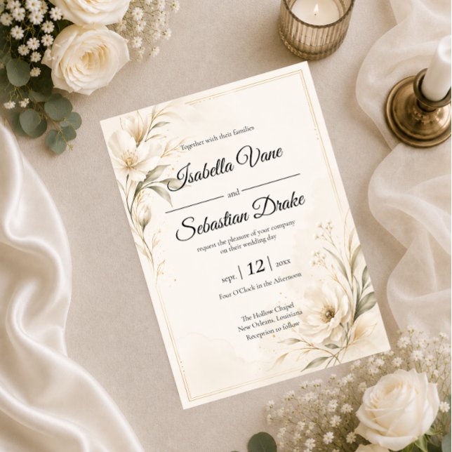 Invitación Boda Minimalista Elegante (Subido por el creador)