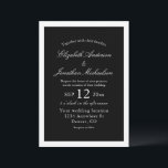 Invitación Boda Minimalista elegante<br><div class="desc">Elegante invitación de boda minimalista con tipografía de escritura clásica</div>