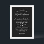 Invitación Boda Minimalista elegante<br><div class="desc">Elegante invitación de boda minimalista con tipografía de escritura clásica</div>
