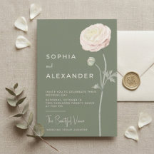 Boda Minimalista Elegante con Ranunculus Verdes