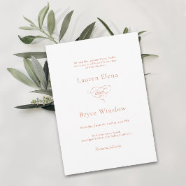 Invitación Boda minimalista elegante de cítricos blancos simp
