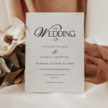 Boda minimalista elegante en blanco y negro