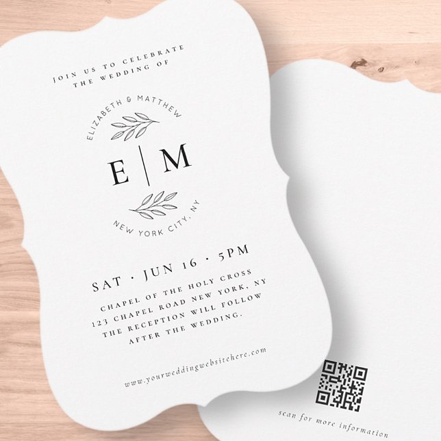 Invitación Boda Minimalista elegante Moda simple (Subido por el creador)