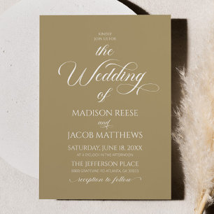 Invitación Boda Minimalista elegante y clásico de oro