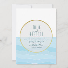 Invitación Boda Minimalista en Destino de Playa