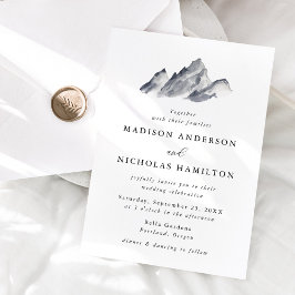 Invitación Boda Minimalista en la Montaña Gris