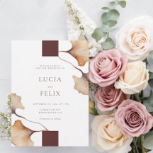 Boda Minimalista Floral de Otoño Elegante