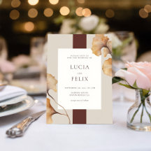 Boda Minimalista Floral de Otoño Elegante