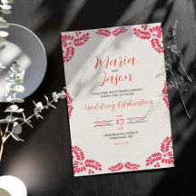 Boda minimalista floral naranja Talavera mexicana
