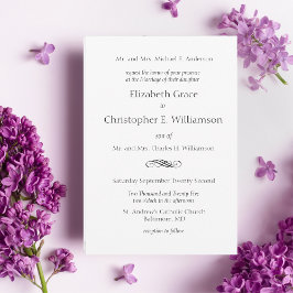 Invitación Boda minimalista formal clásica tradicional