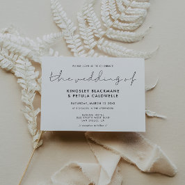 Invitación Boda minimalista manuscrita