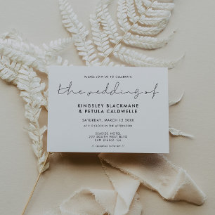 Invitación Boda minimalista manuscrita