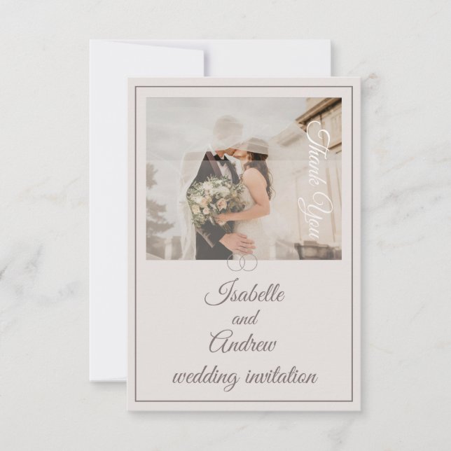 Invitación Boda Minimalista minimalista elegante clásico (Anverso)