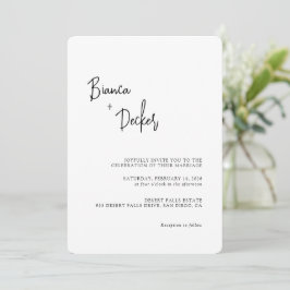 Invitación Boda Minimalista Moderna