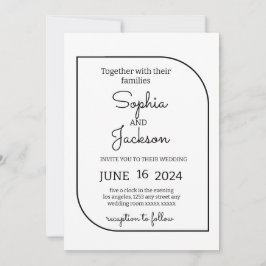 Invitación Boda Minimalista Moderna