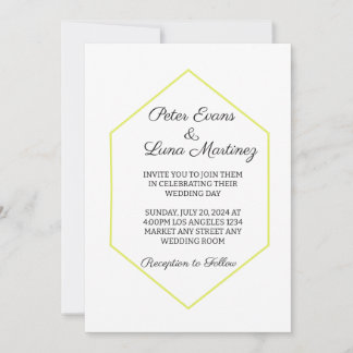 Invitación Boda Minimalista Moderna