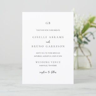 Invitación Boda minimalista moderna