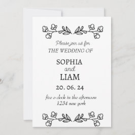 Invitación Boda Minimalista Moderna