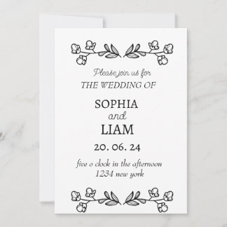 Invitación Boda Minimalista Moderna