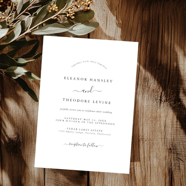 Invitación Boda Minimalista Moderna   (Subido por el creador)