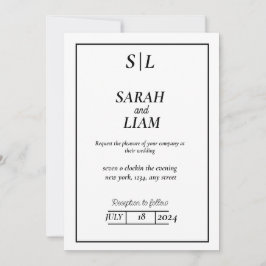 Invitación Boda Minimalista Moderna
