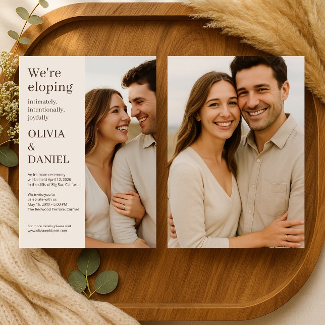 Invitación Boda Minimalista Moderna con Foto (Subido por el creador)