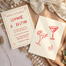 Boda Minimalista Moderna con Tipografía Roja