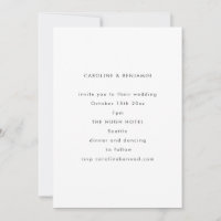 Boda Minimalista Moderna Otoño Blanco Negro